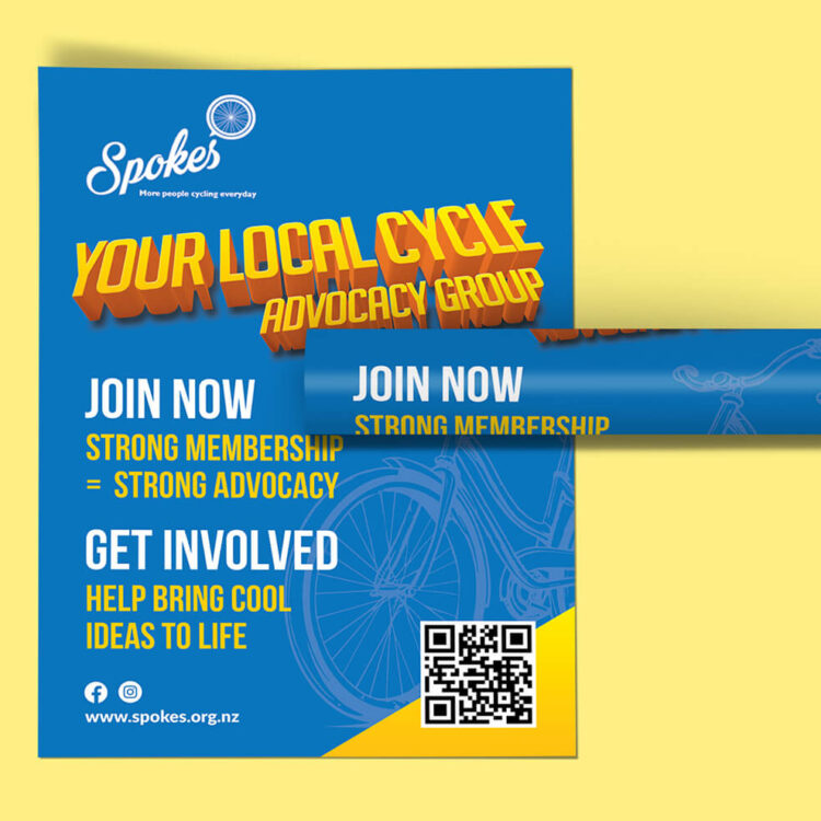 poster to promote cycle advocacy- spokes canterbury
