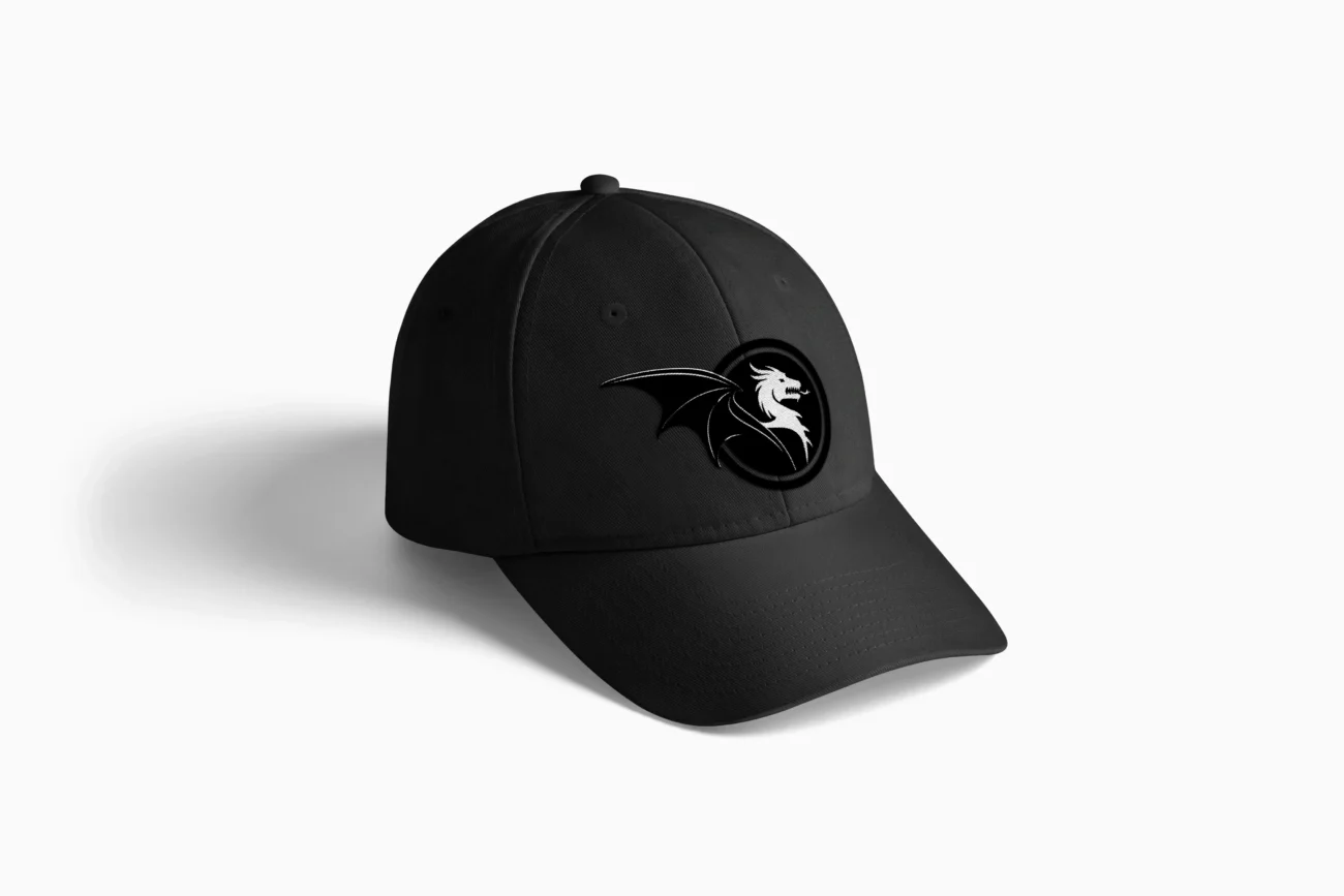 Black Digital Dungeon cap with embroidery