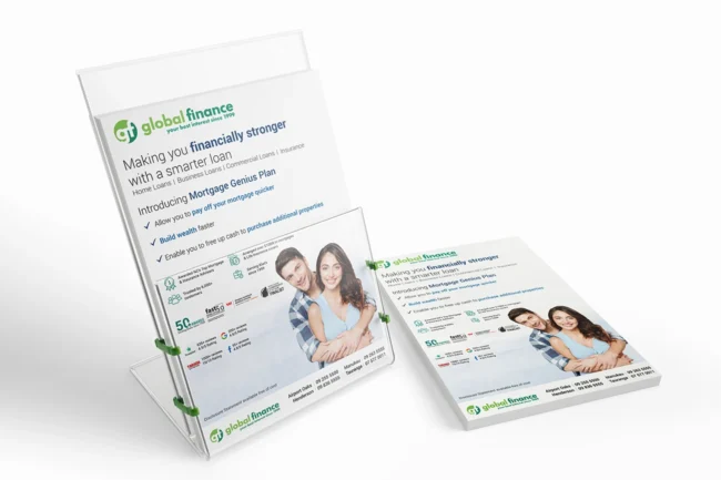 Flyer deisgned for Global Finance